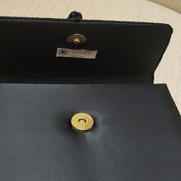 Vintage Sears Black Tassel Evening Shoulder Bag Clutch NWT - Picture 6 of 9